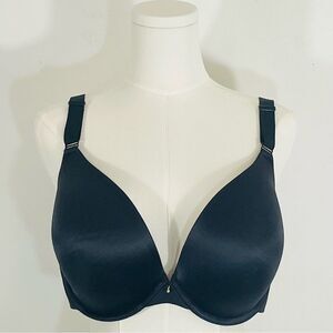Cacique Boost Plunge Black Underwire Push-up Bra w Spandex Size 40DDD/40F